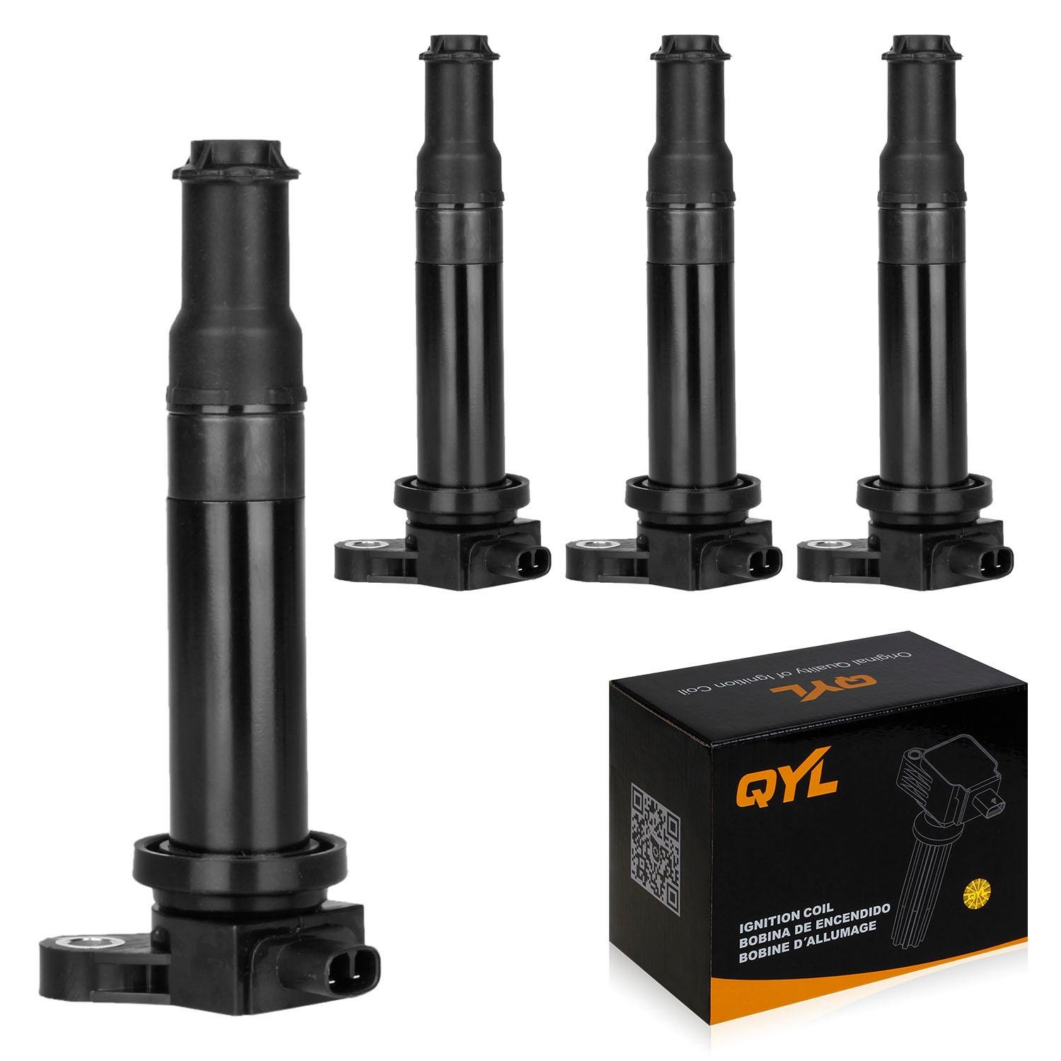 QYL Pack of 4Pcs Ignition Coil Compatible with Dodge Attitude Accent