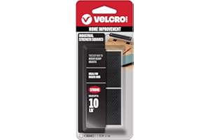VELCRO Brand Heavy Duty Squares with Adhesive | 4 Sets, Black | Industrial Strength Hook and Loop Fasteners | Holds 10 Pounds | Wall Mounting, Crafts, Tools