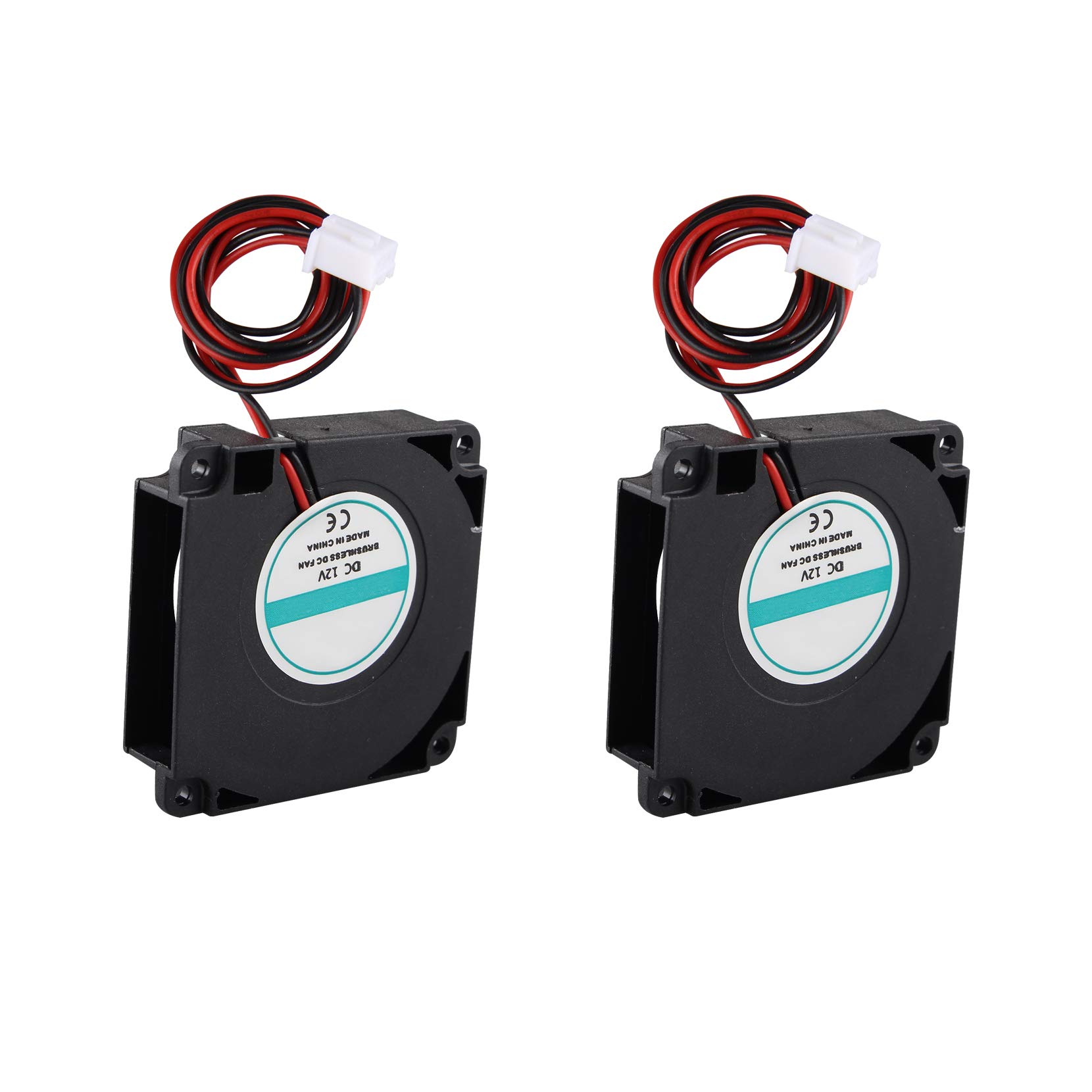 Jopto 2Pcs Brushless Fan DC 12V Cooling Fan 4010 0.08A 40mm x 40mm x 10mm 3D Printer Fan Hydraulic Turbo Cooling Fan with XH2.54-2P Wire for 3D Printer