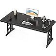 ODK 71 Inch Large Executive Computer Desk with Power Outlet, Thickened Wooden Office Desk, Modern Workstation Table, Long Writing Desk for Home Office, Business Furniture, Black