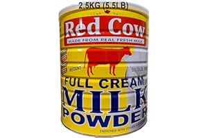 Red Cow Full Cream Milk Powder 2.5 Kg (5.5lb), Made From Real Fresh Milk, Product of Netherlands.