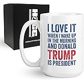 Hogg Patriotic Coffee Mug - I Love it When I Wake Up, 15 oz Ceramic Funny Coffee Mugs for Men, Political Gag Gifts for Republicans, Conservative Dad Gifts