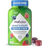 Vitafusion Men's Multivitamin Gummies Sugar Free | 90 Gummy Vitamins | Yummy Berry Flavor | Daily Energy Metabolism Support for Adults | Fruity Flavor Great Taste Supplement | Vitamin D3 &amp; B12