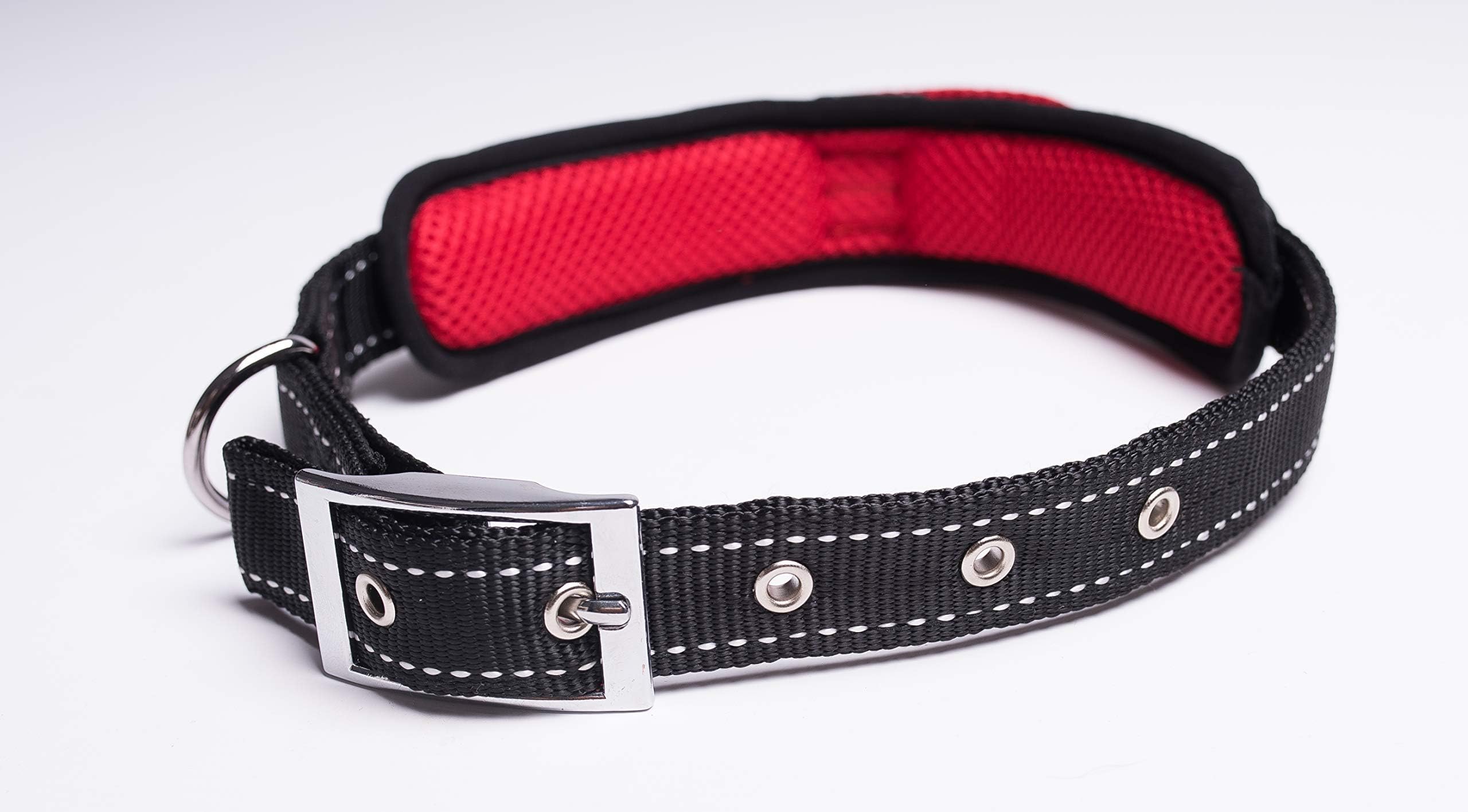 Kamooved Chew Resistant Dog Leash and Heavy Duty Collar โ Strong Mountain Rope Leash Set for Medium and Large Breeds โ Suitable for Training and Walking in Crowded Areas โ Pet Owners Gift (Red)