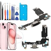Dock Connector for iPhone 15 Charging Port Replacement for iPhone 15 A3090 A2846 A3089 A3092 USB Charger Board Flex Cable Assembly Accessories with Repair Tools
