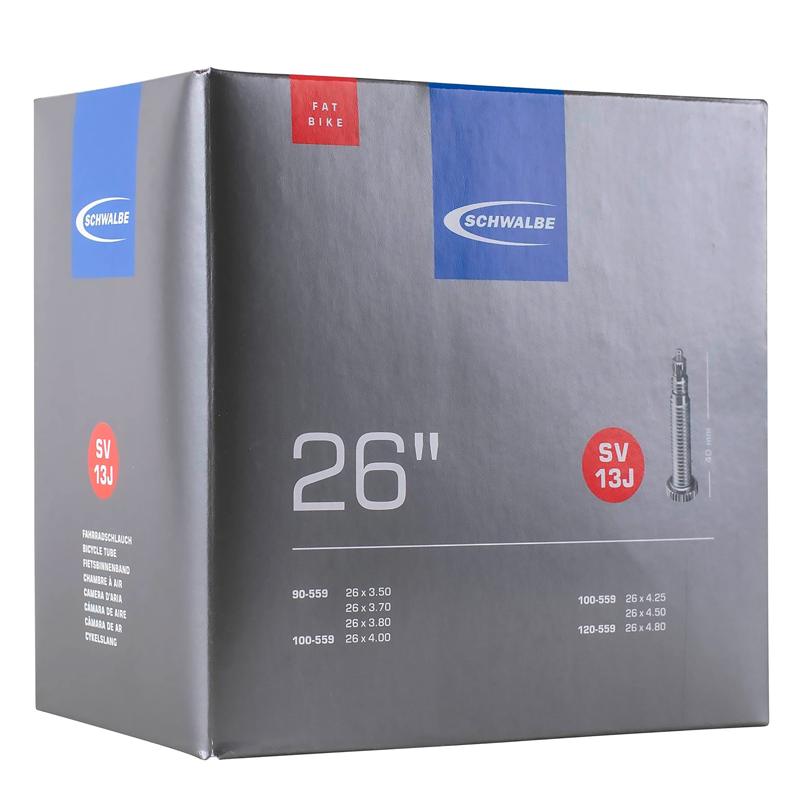 Schwalbe Cicli Bonin Unisex's Camere Presta Tube, Black, One Size/40 mm