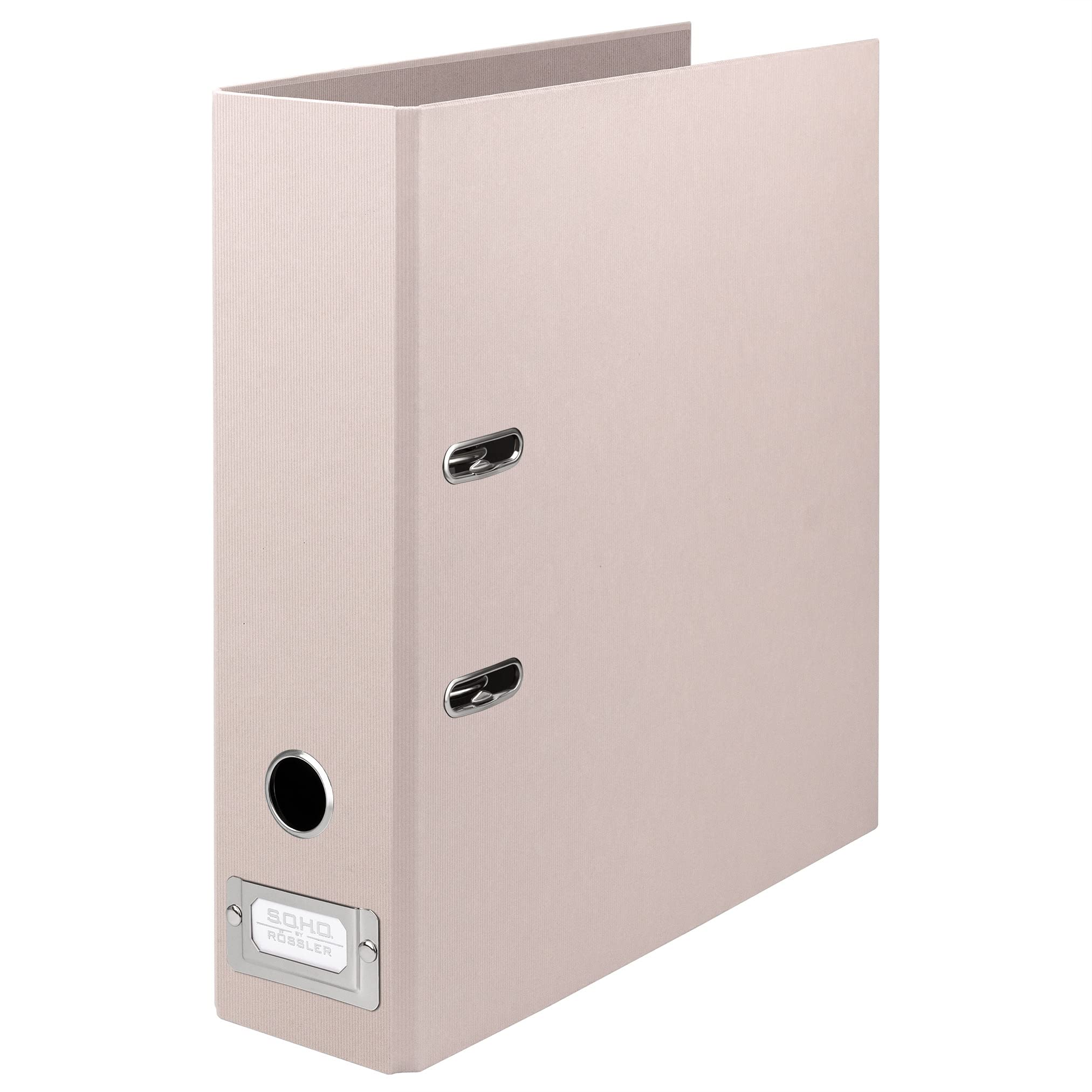 Rössler S.O.H.O.80mm spime A4 Lever Arch File with Metal Index Holder, Powder