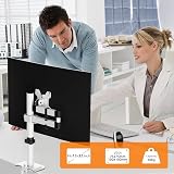 Bracwiser Single Monitor Arm Desk Mount 13-32in VESA 75/100 White view 2