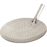 Winco Stainless Steel Round Skimmer, 12-Inch, Medium