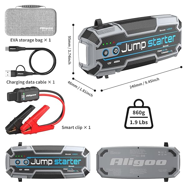 CAR JUMPER STARTER PORTABLE 24000MAH 12V PEAK 4000A JUMP BOX FOR CAR BATTERY CARGADOR DE BATERIA DE CARRO PORTATIL WATERPROOF IP67 MAGNETIC HOOK FAST CHARGE 100W LED LIGHTS CAMPING