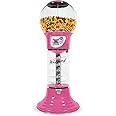 Giant Gumball Machine with Stand - Commercial Bubble Gum Machine 5`6" Spiral Gumball Vending Machines - Coin Mechanism $0.25 - Dispenses 1” Gumballs Bouncy Balls & Toys in Round Capsules - Pink