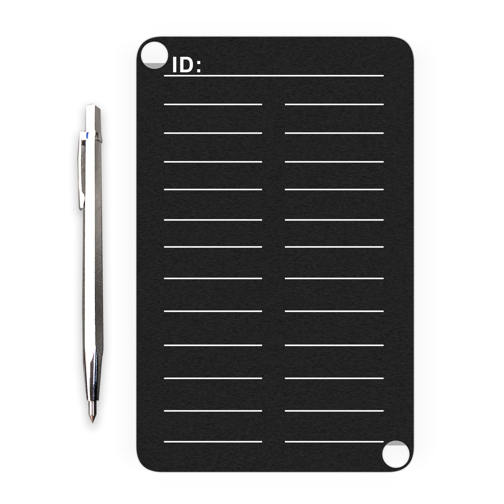 Hooe England Crypto Seed Storage Lazer Engraved Black Steel Metal Plate Wallet for Offline Bitcoin Phrase Mnemonic Backup Recovery Word (Black Steel Plate with Manual Pen)