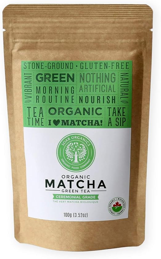 Soar Organics Organic Japanese Matcha Green Tea Powder Ceremonial