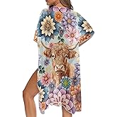 TOFRIMADE Long Swimsuit Coverup for Women Loose Beach Travel Swim Cover Up for Women Summer Swimwear Kimonos
