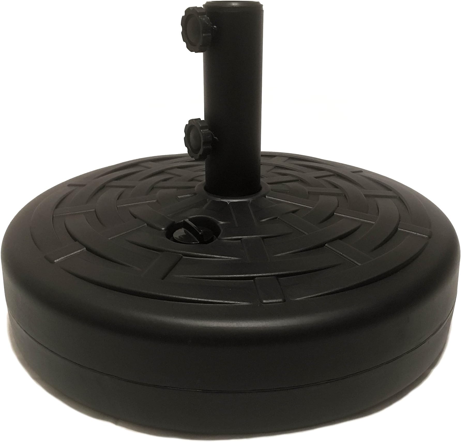 Sundaze Umbrella Base Umbrella Stand w/ 2 Set Screws Black 40lbs w/Sand.