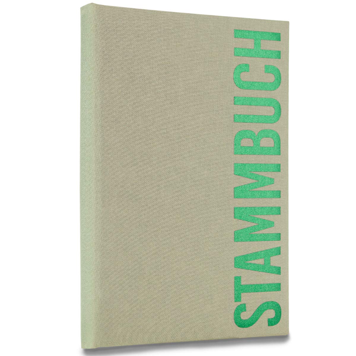 Hochzeitideal Celebration Book of the Family 'Alto' Linen Series, light green, 21,0 x 14,0