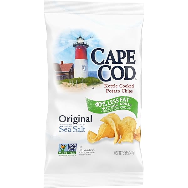 CAPE COD POTATO CHIPS, POTATO CHIPS REDUCED FAT, 5 OUNCE
