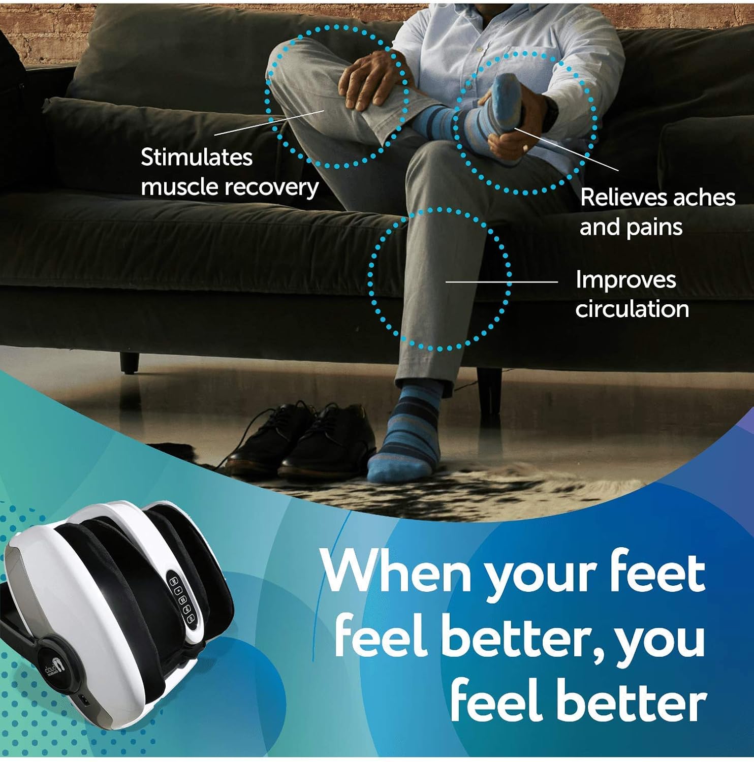 Cloud Massage Shiatsu Foot Massager Machine -Increases Blood Flow Circulation, Deep Kneading, with Heat Therapy -Deep Tissue, Plantar Fasciitis, Diabetics, Neuropathy: Health & Personal Care