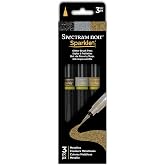 Spectrum Noir Sparkle Glitter Brush Pen Metallics, 3 Piece (SPECN-SPA-MET3)