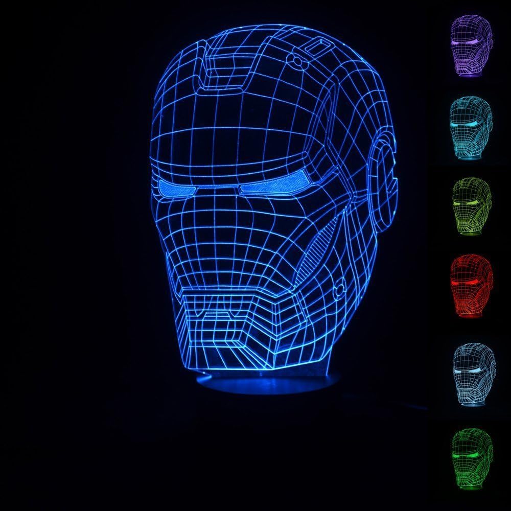 3D Lamp Star War iron Man Night 7 Color Change Touch Switch Best Gift Night Light LED Furnish Desk Table Lighting Home Decoration Household Accessories Decoration Toys