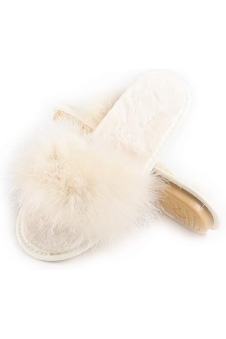 feather house slippers
