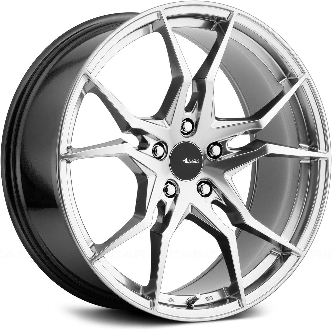 Advanti Racing Hydra Custom Wheel - Titanium Rims - 18" x 8", 35 Offset, 5x100 Bolt Pattern, 73.1mm Hub