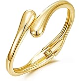 ZOVOLI 3Pcs Chunky Gold Bangle Bracelets for Women Gold Plated Big Stackable Bangles Set Trendy Statement Cuff Bracelet Fashion Jewelry Gifts