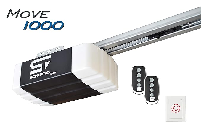 Schartec Move 1000 Garagentorantrieb Serie 2 Set inkl. 2 Handsender und Schiene - elektrischer Torantrieb - Garagentoröffner 