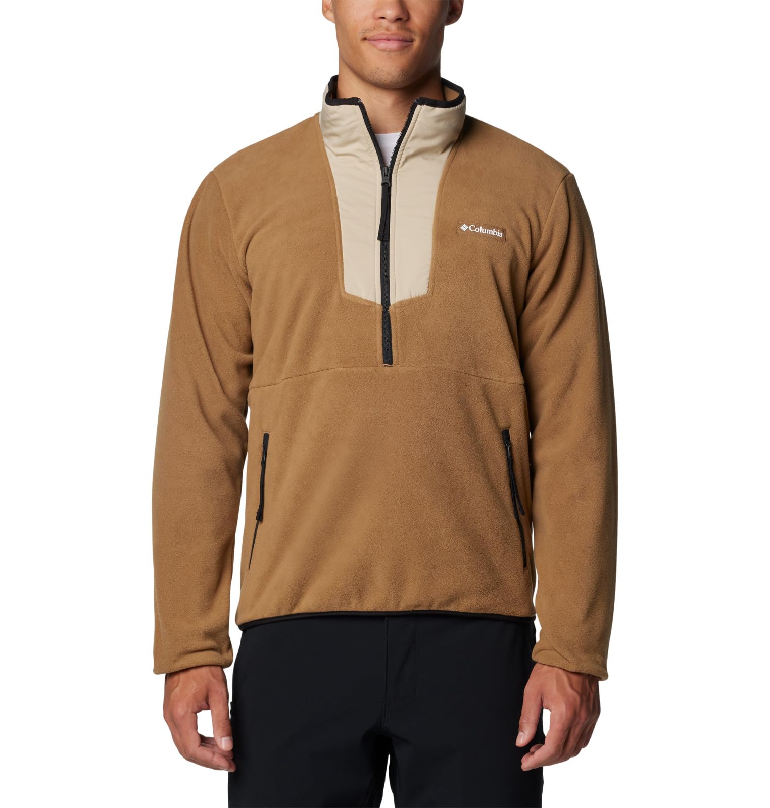 Columbia Men’s Sequoia Grove Half Zip Fleece, Delta/Ancient Fossil/Black, XX-Large