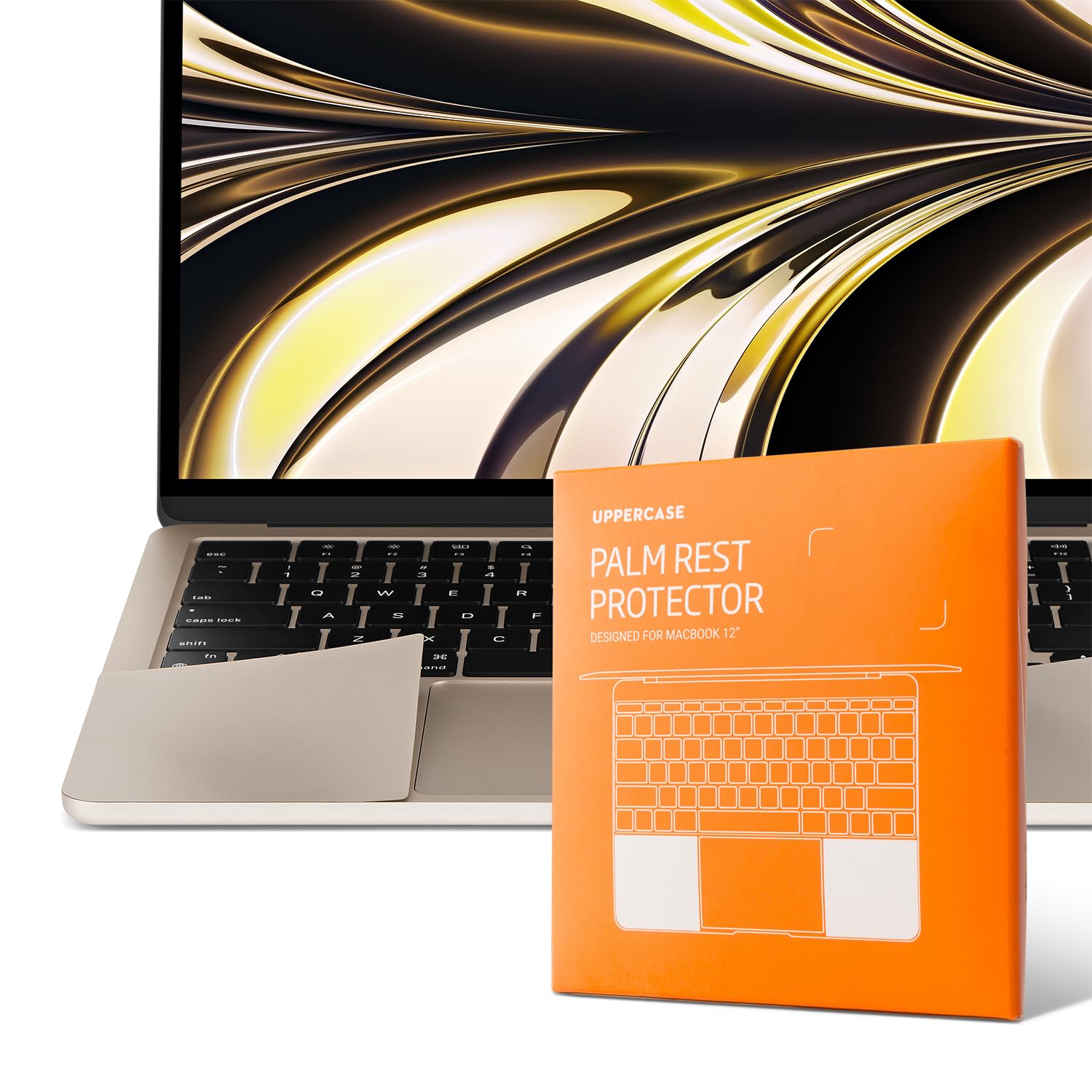 UPPERCASE GhostShield Premium Palm Rest Protector Skin Cover Set, Scratches and Wear Protection, Compatible with MacBook Air 15" 2025 2024 2023 with M4/M3/M2, A3241 A3114 A2941, Starlight