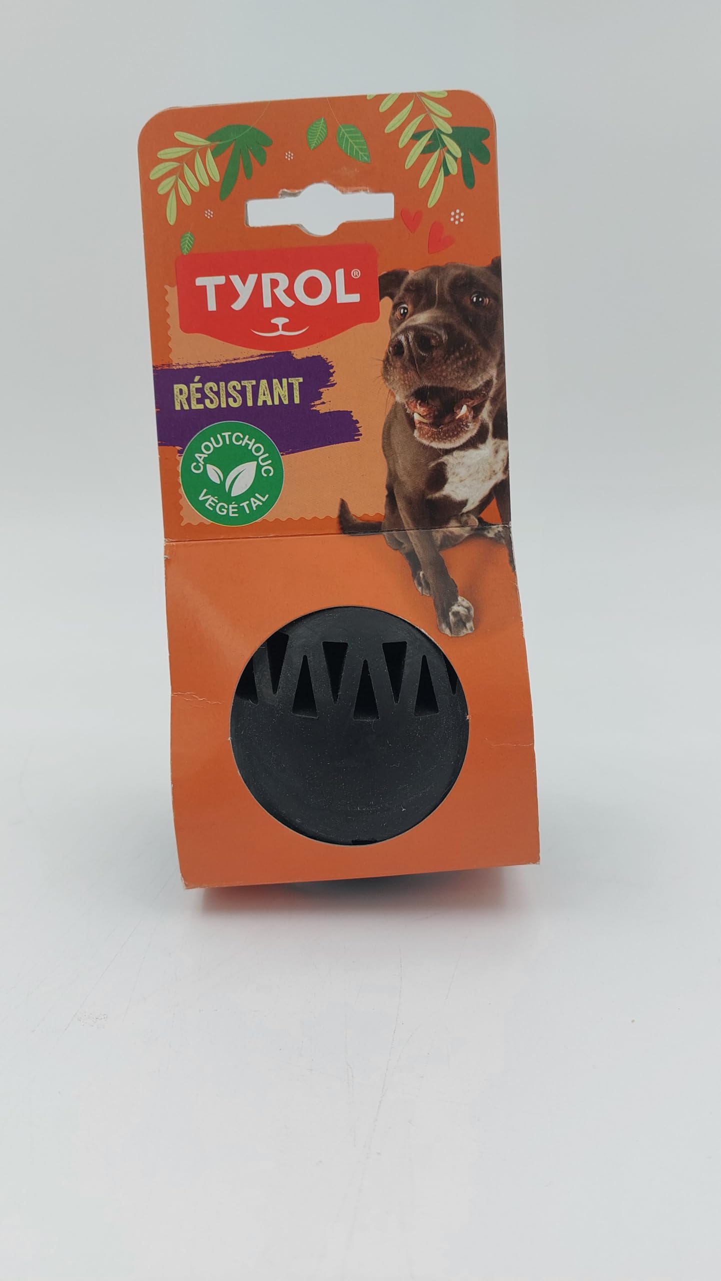 Tyrol - Dog Toy - Cronos Range - Occupation Dog Toy - Dog Ball - with Dog Treat Tank - Plant and Natural - 8 cm - Heavy Duty Toy - Made in Europe