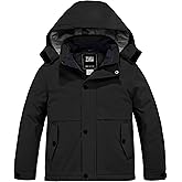 ZSHOW Boys' Waterproof Ski Jacket Hooded Fleece Lined Raincoat Warm Winter Coat