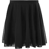 SPFASZEIV Ballet Skirts for Girls Pull On Toddler Ballet Skirt Girls Elastic Mesh Ballerina Dance Skirt