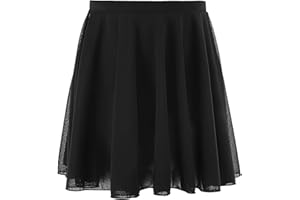 SPFASZEIV Ballet Skirts for Girls Pull On Toddler Ballet Skirt Girls Elastic Mesh Ballerina Dance Skirt