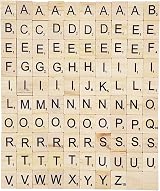 IRYNA 100Pcs Wooden Scrabble Letters for Crafts A-Z Capital Tiles Children's view 5