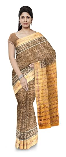 BOYANIKA Womens Sambalpuri Cotton Saree With Blouse Piece (boyanika 56)