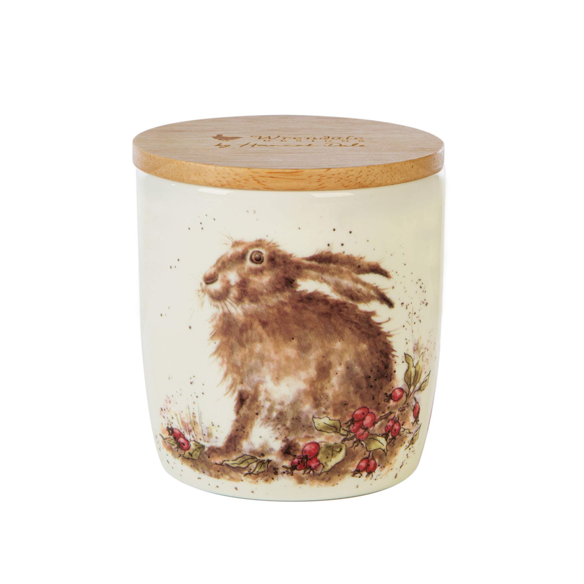 WAX LYRICAL Wrendale Hedgerow Ceramic Fragranced Candle Jar, Up to 62 Hours Burn Time, Red