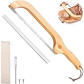 Bread Knife for Homemade Bread, 14.5" Wooden Sourdough Bread Knife, Sourdough Bread Slicer, Bow Design, Easy to Cut Into Uniform Thin Slices, Bread Saw for Cutting Sourdough Bread, Bagel, Baguette Etc