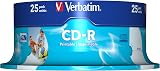 Verbatim CD-RW 700MB 52x Spindle 25pc Blank Recordable Discs 120mm view 2