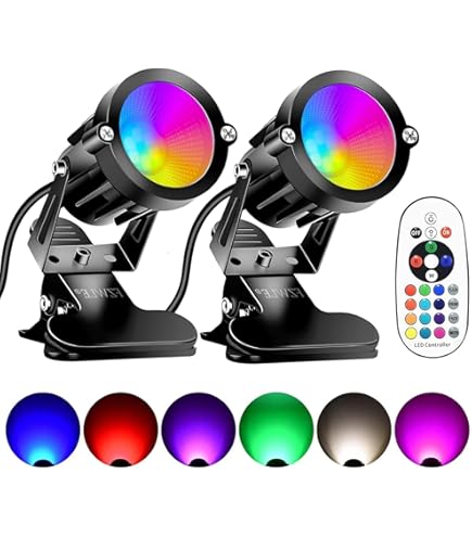 専用 Spotlight FZWLE RGBW 6W Color Changing Spot Lights with Remote, 16