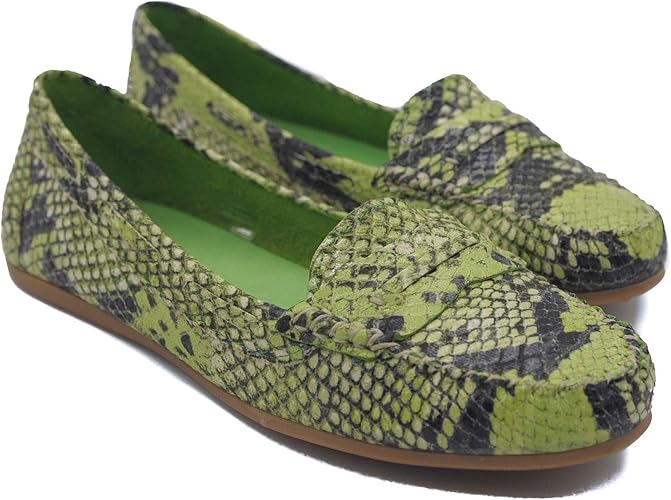 green snakeskin shoes