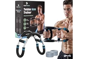 CALIA PEDORE Twister Arm Trainer for Men, Adjustable 5 Resistance Levels (40-130 lbs) Chest Workout Equipment, Portable Body Fitness Targets Biceps/Clip/Thigh Machine for Home & Gym