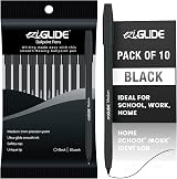 Eziglide 10-Pack Ballpoint Pens Black Medium Point 1.0mm – Safe School Use