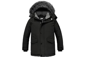 ZSHOW Boys' Warm Winter Coat Waterproof Parka Hooded Puffer Jacket