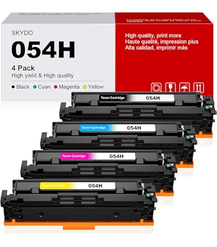 Canon Genuine 054 Complete 4-Color High Yield Toner Cartridge Set