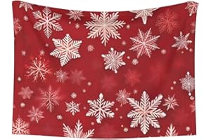 Plush Pet Blanket Red Background with Snowflakes 3D Paw Print Design Soft Fluffy Blankets Throw for Dog Puppy Cat Kitten Pets