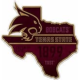 Rico Industries NCAA Texas State Bobcats State Shape Cut Pennant - Home and Living Room Décor - Soft Felt EZ to Hang