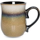 Bosmarlin Large Ceramic Coffee Mug, 20 Oz, Big Tea Cup for Office and Home, Dishwasher and Microwave Safe(20 Oz, Walnut)