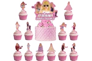 IKCYOU 37PCS Singer party decorations Singer birthday decorations Singer Cupcake Toppers Singer Cake Decorations Cupcake Topper Wrappers Cake Pink birthday Party Decorations Supplies Singer Cake Toppers