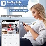 XTU Wireless WiFi Video Doorbell Camera 2K HD Battery PIR Motion Night Vision view 4